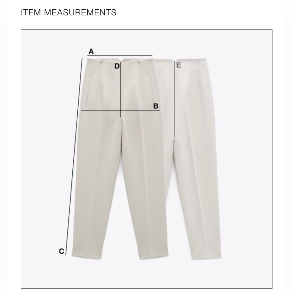NWT Zara High Waist Wide Leg Pleated Trousers Pants in White Size L - Picture 10 of 11